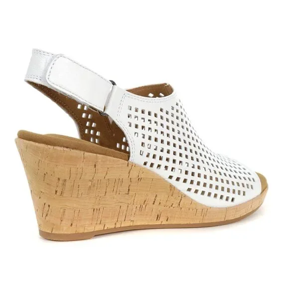 Rockport Women's Briah PERF Sling Sandals White CH1777 - Picture 3 of 5